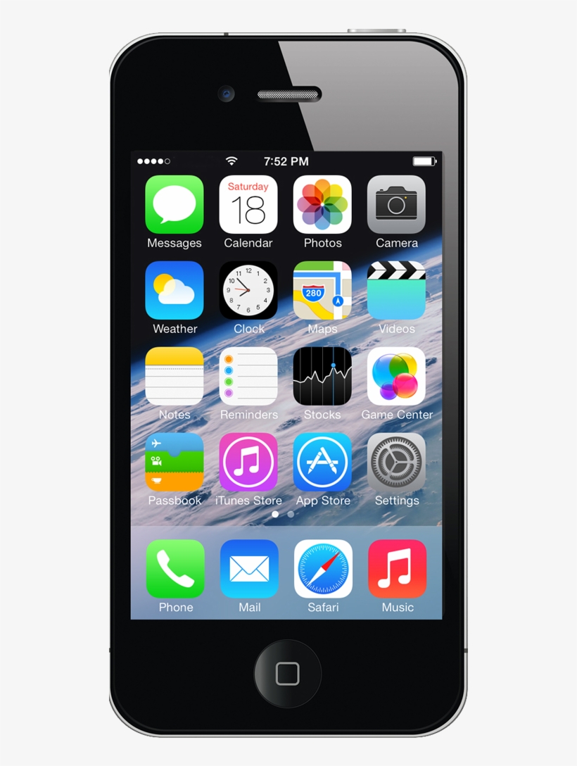 Apple Iphone 4s Black, transparent png #2760998