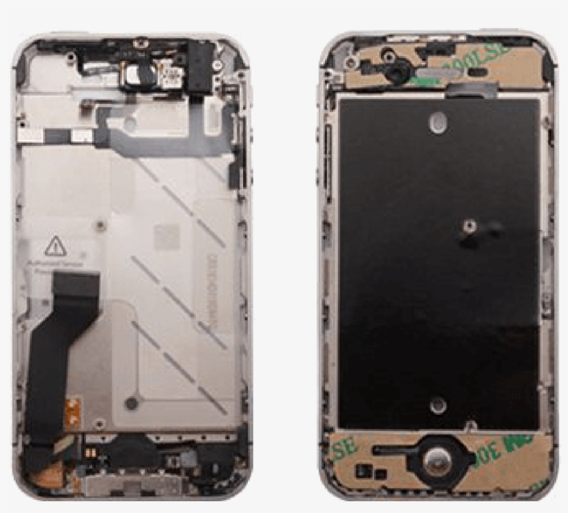 Microspareparts Bezel Assembly W/o Front Camera Black - Iphone 4s, transparent png #2761165