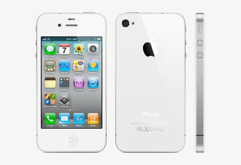 Apple Iphone 4 - 32 Gb - White - Unlocked, transparent png #2761195