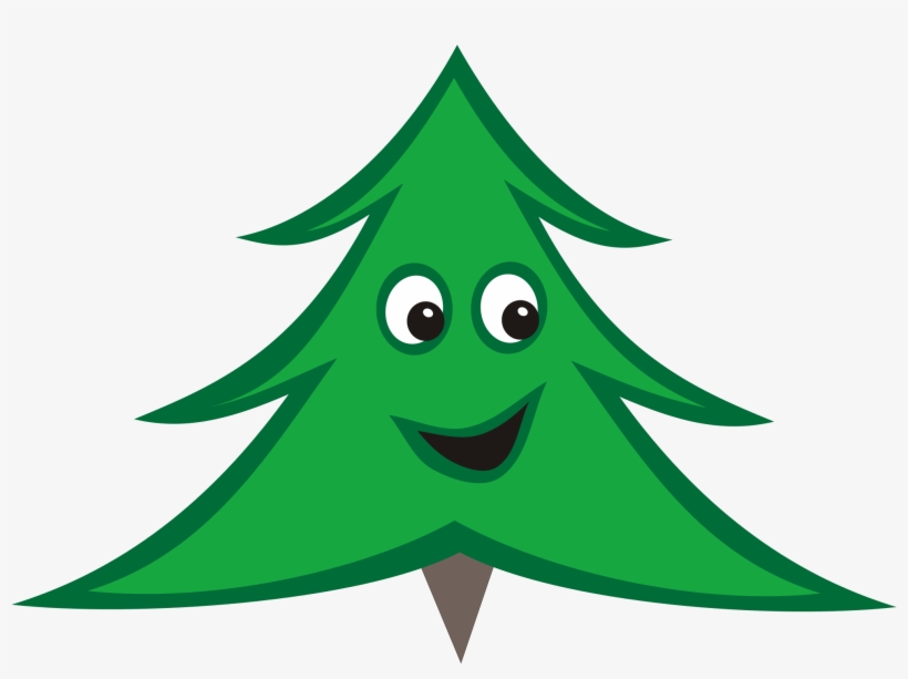 Open - Smiling Christmas Tree, transparent png #2761317