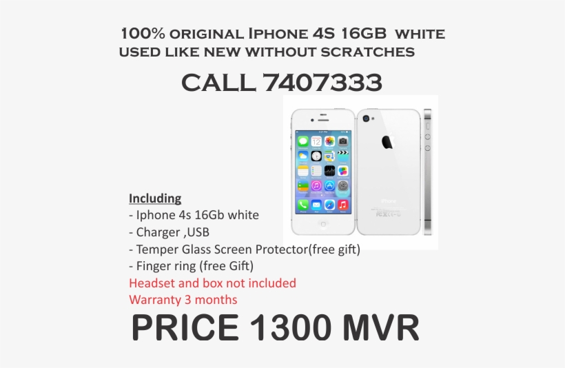 Apple Iphone 4s 8gb White, transparent png #2761591