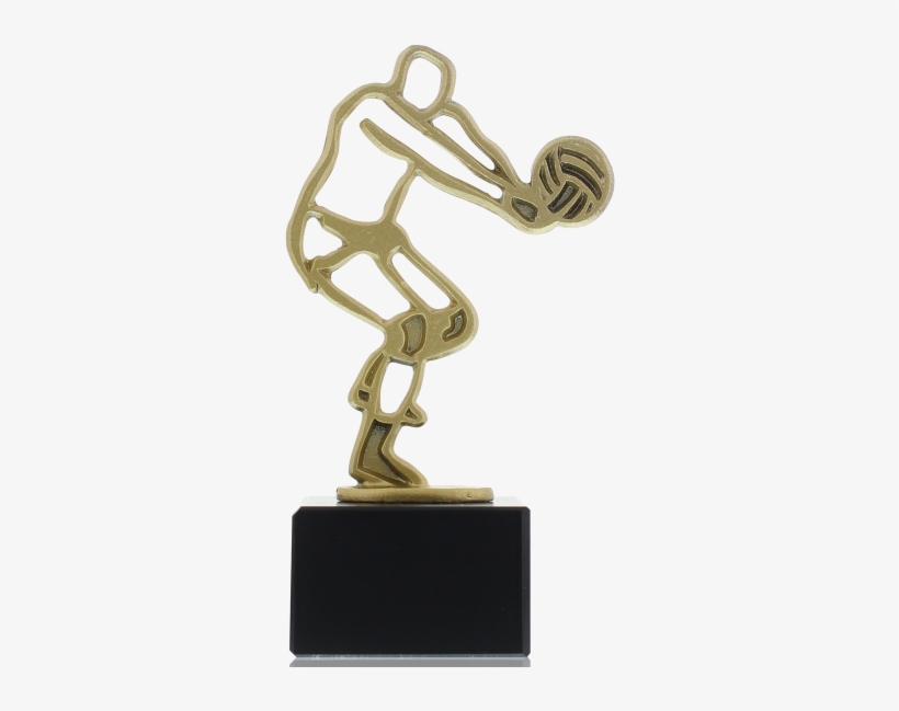 Outline Figure Volleyball Player 16,5cm Gold-coloured - Centimetre, transparent png #2761779