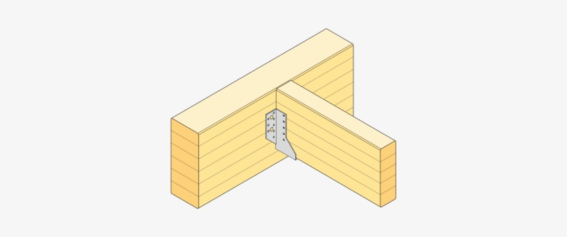 Connection Of The Secondary Beam With A Standard Joist - Plywood, transparent png #2762312