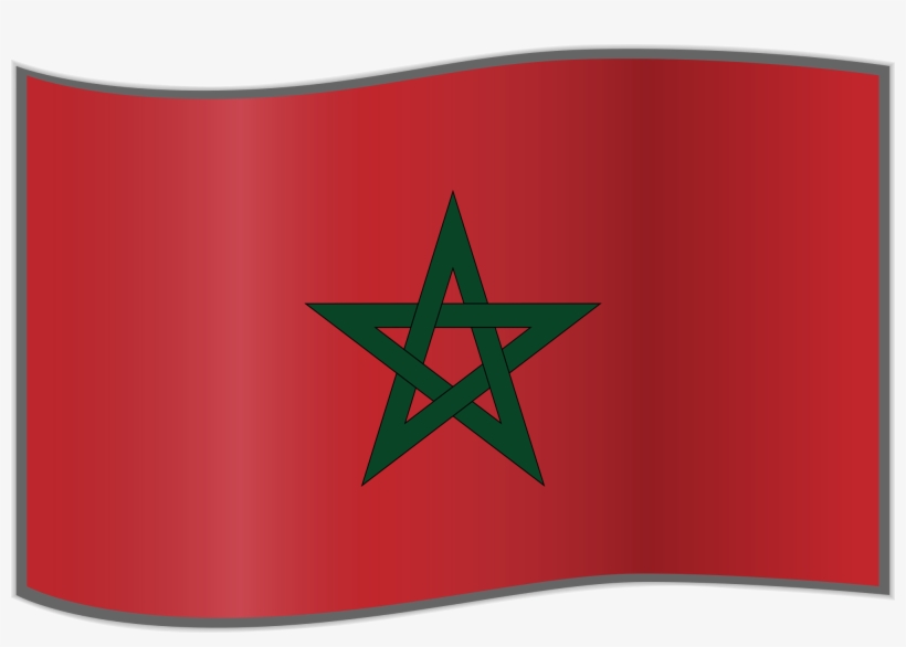 Fileflag Of Morocco Waving - Morocco Flag Clipart, transparent png #2762679
