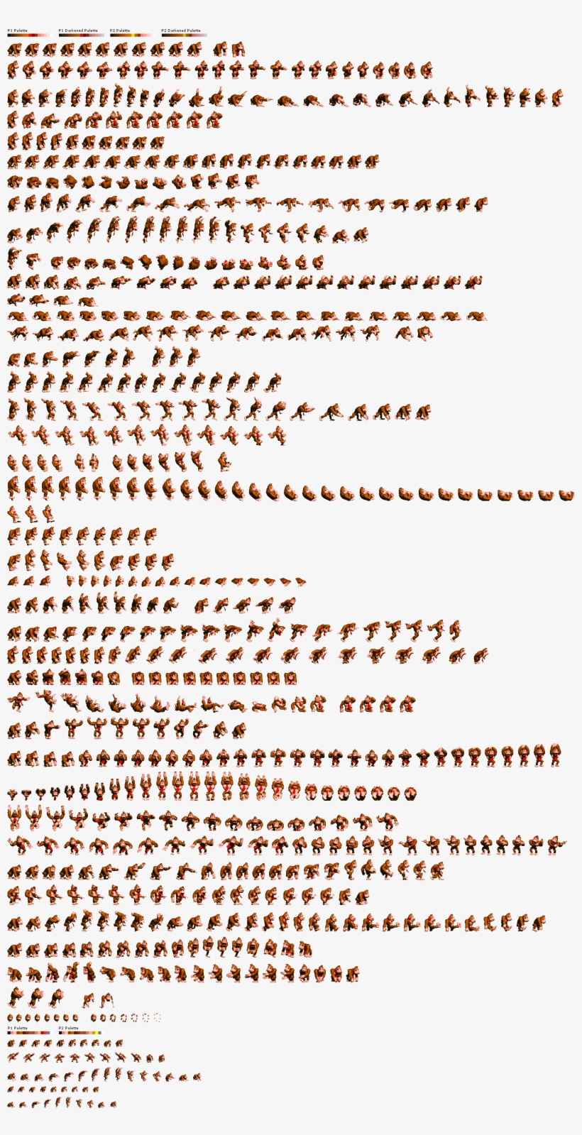 Donkey Kong Sprite Sheet - Tan, transparent png #2763009