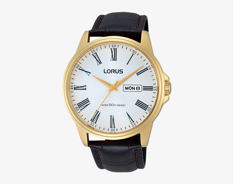 Lorus Mens Stainless Steel Brown Leather Strap Rxn11dx9, transparent png #2763378
