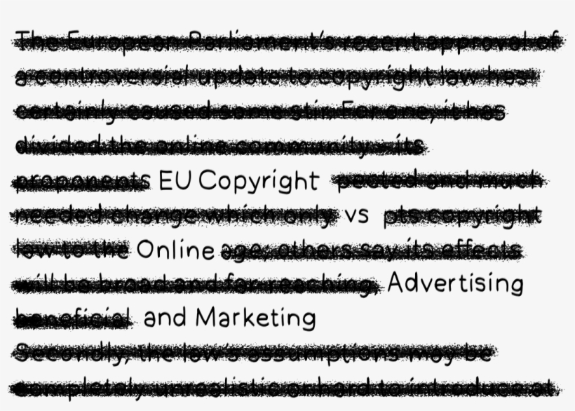 What The Eu Copyright Law Means For Online Advertising - Marketing, transparent png #2763527
