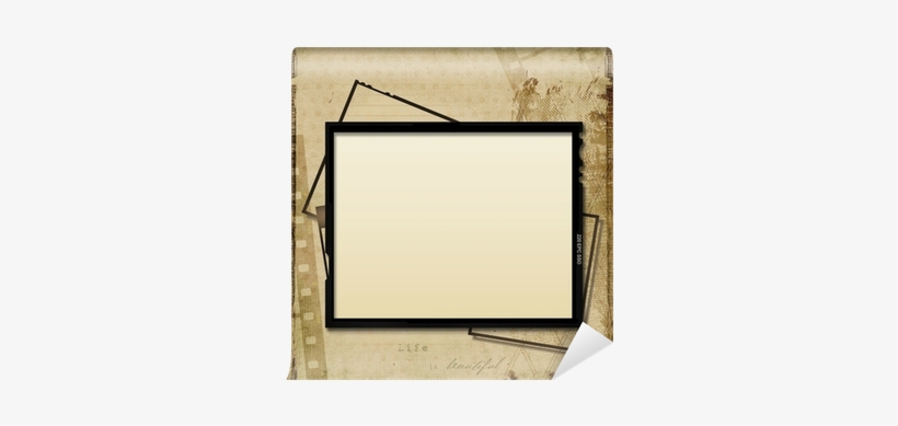 Grunge Background With Old Filmstrip And Frame Wall - Mirror, transparent png #2764753