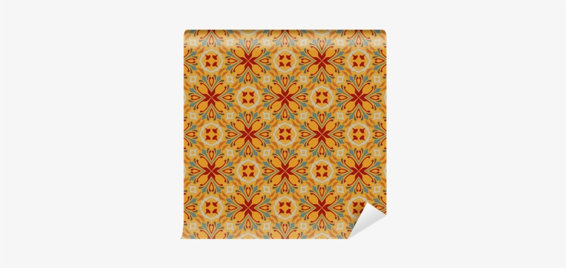 Vintage Damask Wallpaper Pattern With Abstract Flowers - Placemat, transparent png #2765672
