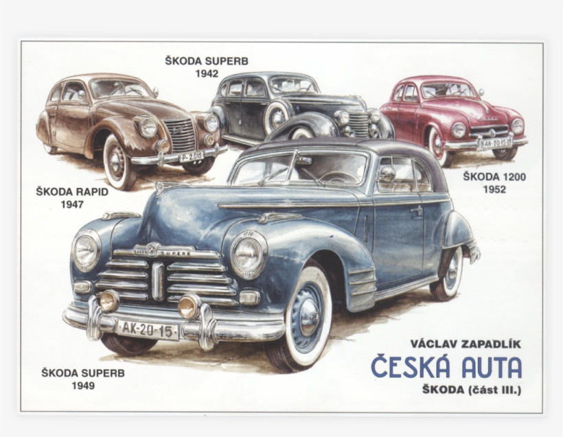 Škoda Cars On Postage Stamps - 1942 Skoda, transparent png #2766539