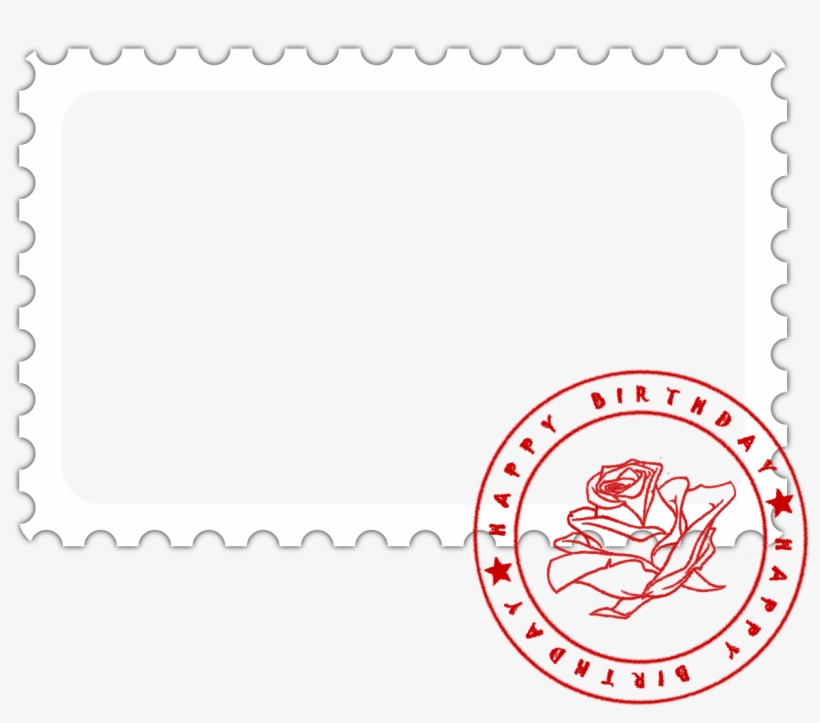 Photo Frame Postage Stamp Birthday - Moldura Selo Png, transparent png #2766560