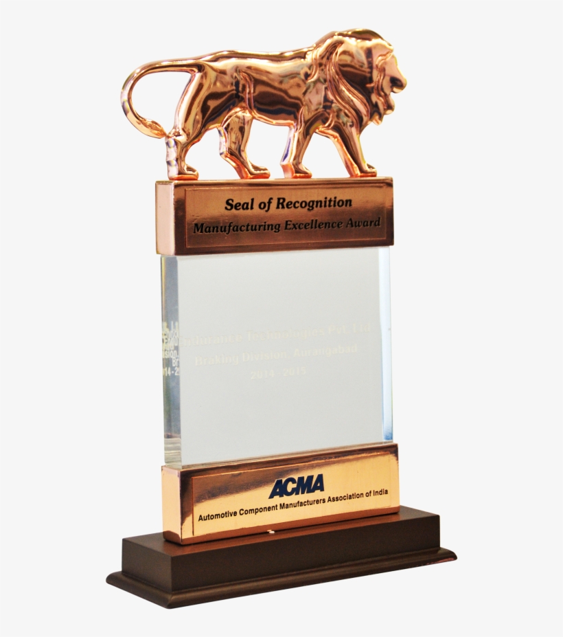 04 Pm 72668 Bajaj Quality Award Gold 2008 Shock Absorber - Trophy, transparent png #2767135