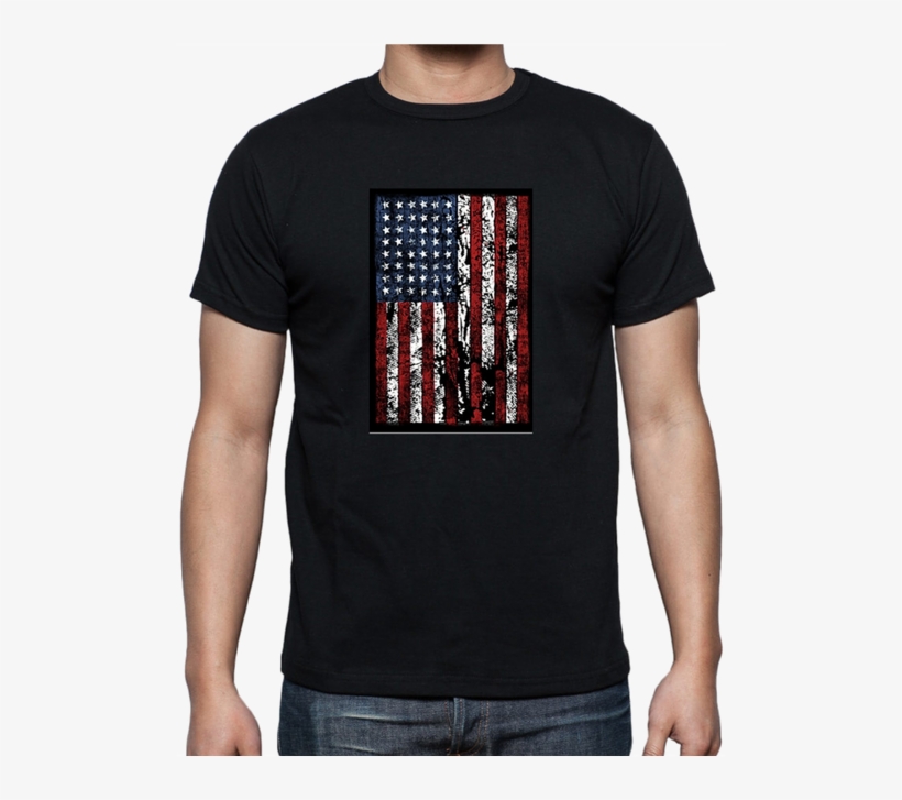 American Flag Of Distressed - Narendra Modi T Shirt, transparent png #2767376