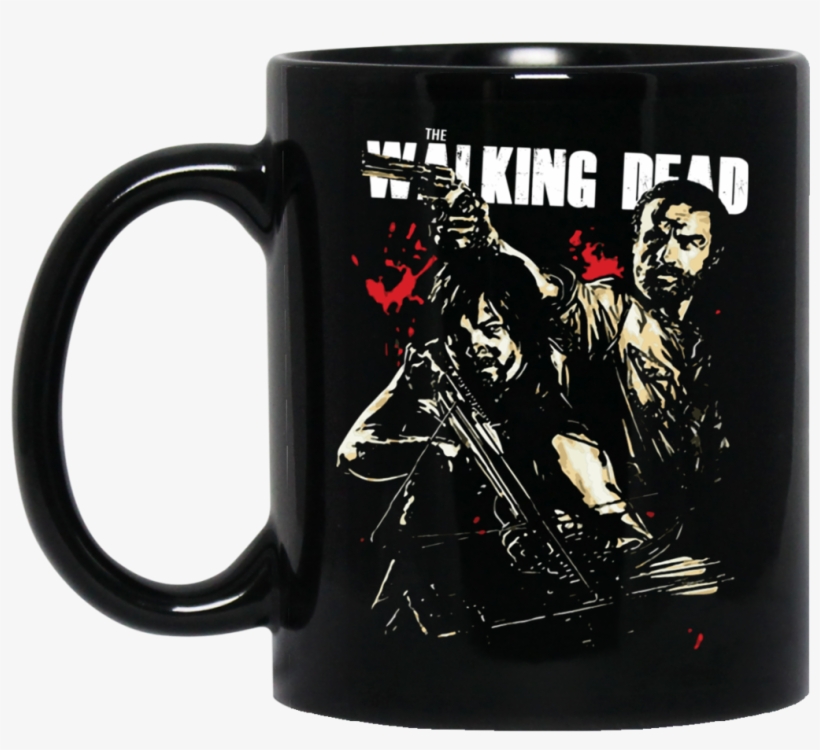 The Walking Dead Mug Rick Grimes Daryl Dixon Coffee - Walking Dead T Shirts Rick Grimes Daryl Dixon, transparent png #2767558