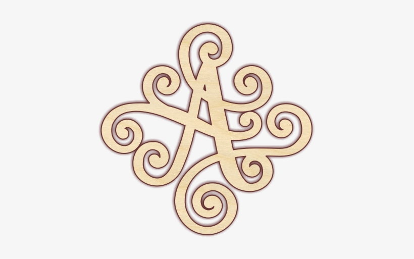 Fancy Scroll Monogram Letters Look Great On A Front - Letter, transparent png #2768192