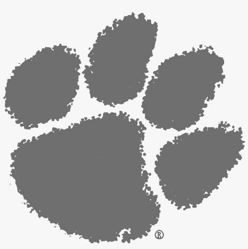 Avon School Clemson Tiger Paw White Free Transparent Png