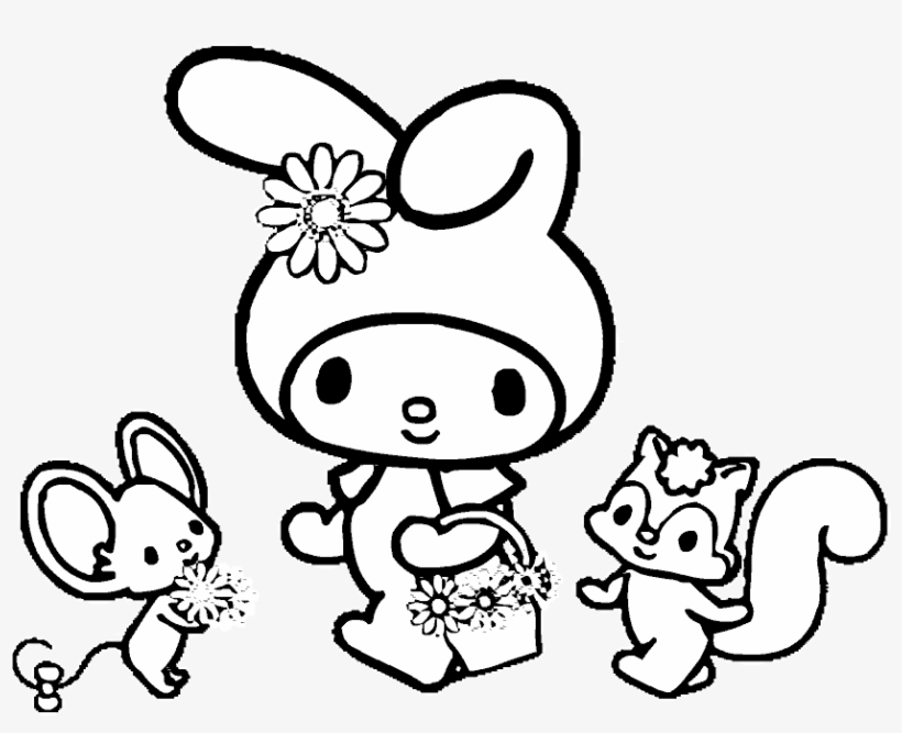 No Caption Provided - My Melody Coloring Pages, transparent png #2769348