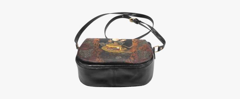 Funny Monkey Classic Saddle Bag/small - Bear Salmon Art Woodgrain Purse Classic Saddle Bag/small, transparent png #2769355