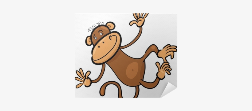 Cartoon Illustration Of Funny Monkey Poster • Pixers® - Fun Mazes To Inspire - Mazes Preschool Edition [book], transparent png #2769614