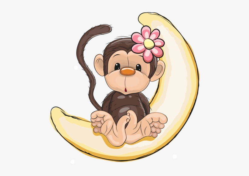 Cute Monkey Png - Cute Baby Cartoon Monkey, transparent png #2769706