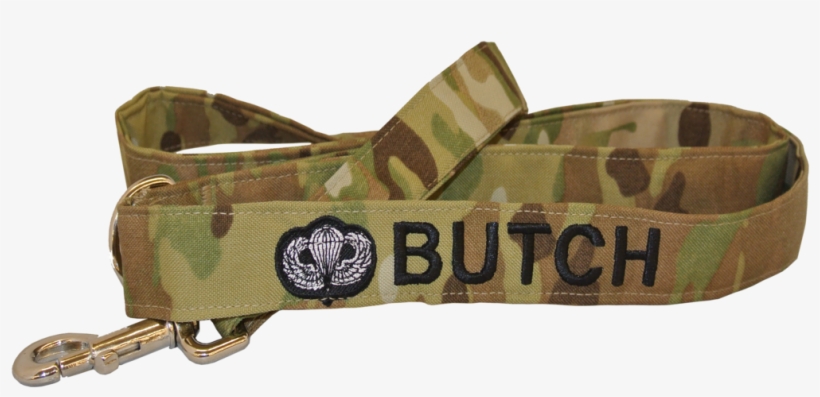 Deluxe Embroidered Personalized Leash For You Favorite - Army Dog Collars, transparent png #2769918