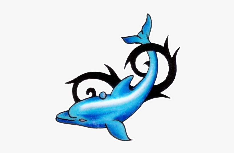 Tribal Dolphin Tattoo Design - Dolphin Tattoo Design, transparent png #2770739