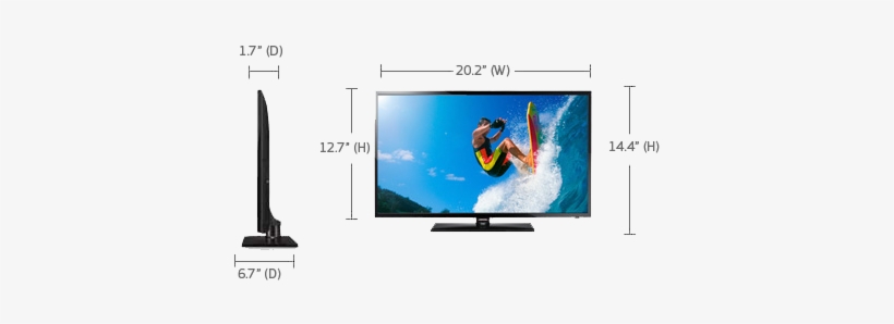 Dimensions - Samsung Un50j5000af, transparent png #2770983