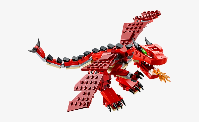 Take To The Skies With The 3 In 1 Red Creatures Fire - Lego Creator 31032 Red Creatures, transparent png #2771194