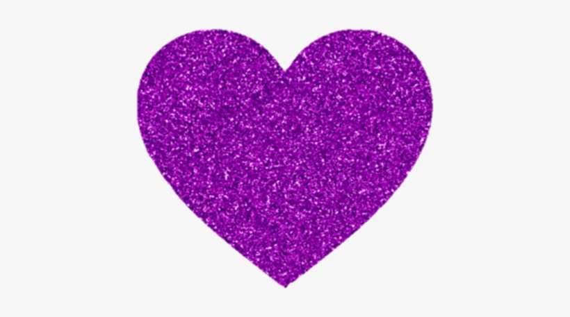 Purple Violet Heart Love Glitter - Lilac Glitter Heart Png, transparent png #2771702