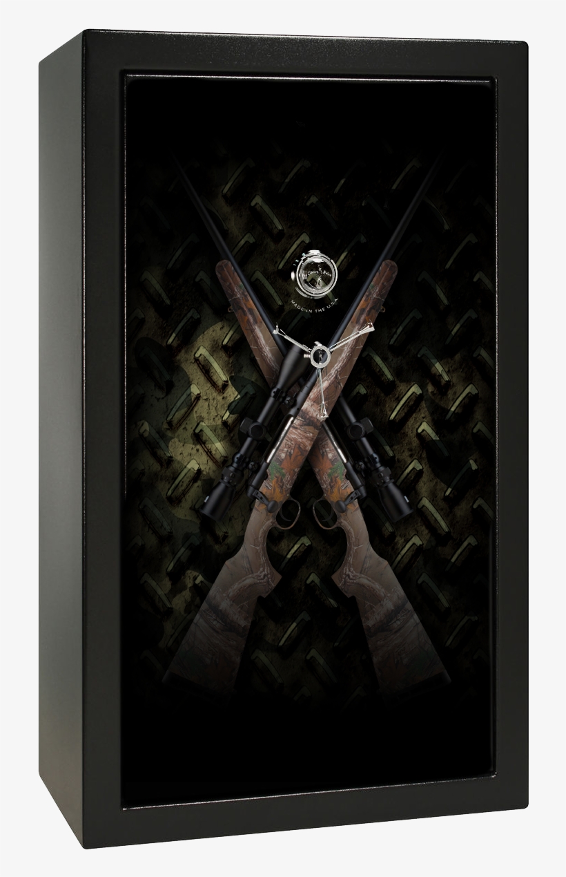 Gun Safe Decal - Gun Safe Decal - Large Crossed Rifles Camo, transparent png #2771719