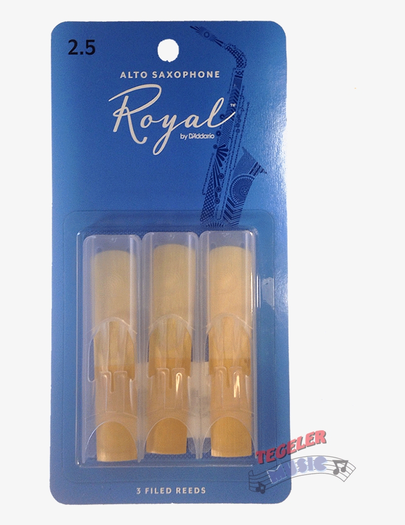 Rico Royal Alto Sax Reeds 3 Pack - D'addario Woodwinds Royal 1.5 Tenor Sax, transparent png #2771877