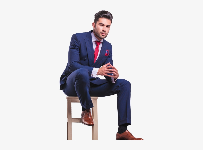 Man In Suit - Sit Down On Chair, transparent png #2772116