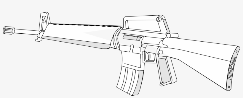 Gun Barrel M16 Rifle Weapon - M16 Clip Art, transparent png #2772185