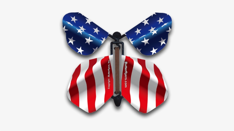 Download Stars Stripes Wind Up Flying Butterfly Usa Flag Lapel Pin Men S Pale Blue Dark Red Light Free Transparent Png Download Pngkey