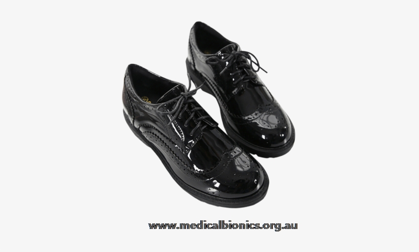 Nk76ig1273 Black / Ballet Flats / Closed Toe / Round - Anran Lace-up Brogue Patent Shoes Black/patent 37, transparent png #2773114