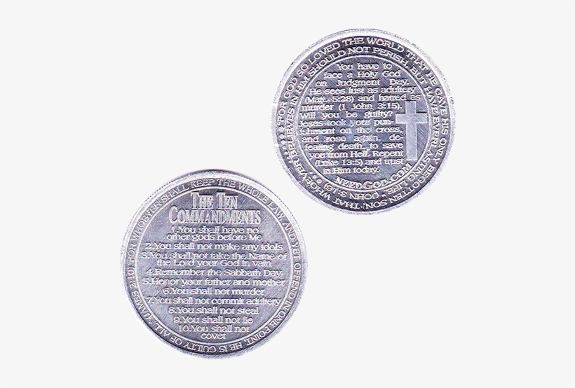 Ten Commandment Coins Tract - Gospel Tract Coins, transparent png #2773297