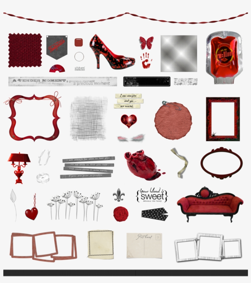 Word Art Png - Bloody-12 Black Patent-red, transparent png #2773715
