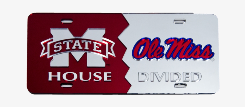 Laser Magic House Divided Msu/ole Miss Tag - House Divided Ole Miss Msu Tag, transparent png #2774006