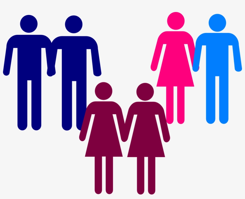 Men Women Holding Hands Clip Art - Gay And Straight Couples, transparent png #2774009