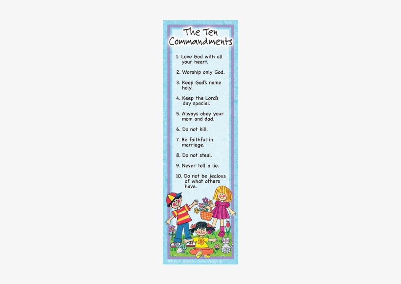 Ten Commandments Bookmarks - Ten Commandments Bookmarks Printable, transparent png #2774273