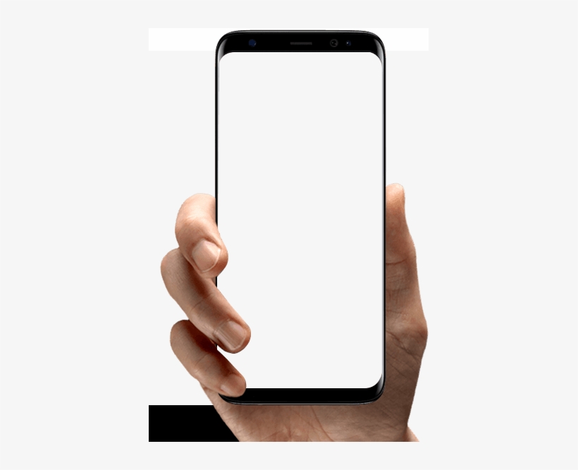 Image Of A Hand Holding A Phone, Showing The Bcn System - Hand Holding Phone Png, transparent png #2774754