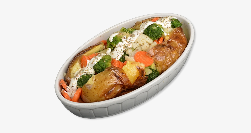 Baked Potato With Garlic Or Yoghurt Sauce - Garlic, transparent png #2774836