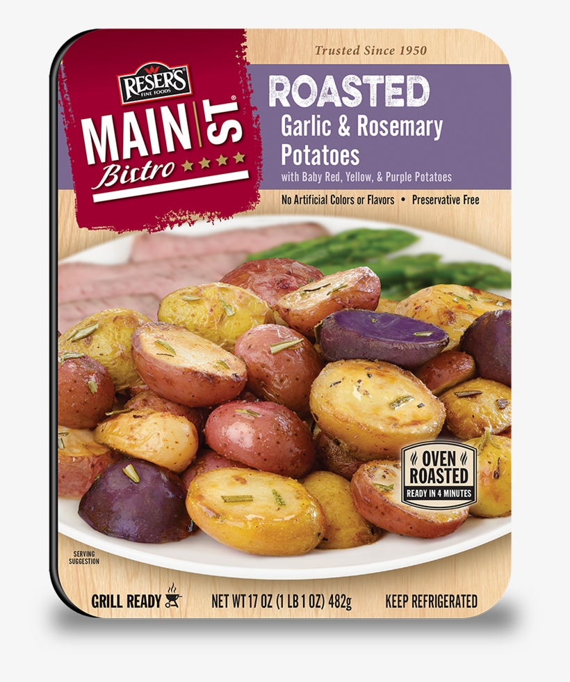 Roasted Garlic And Rosemary Potatoes - Resers Main St Bistro Shredded Potato Casserole, Baked, transparent png #2774999