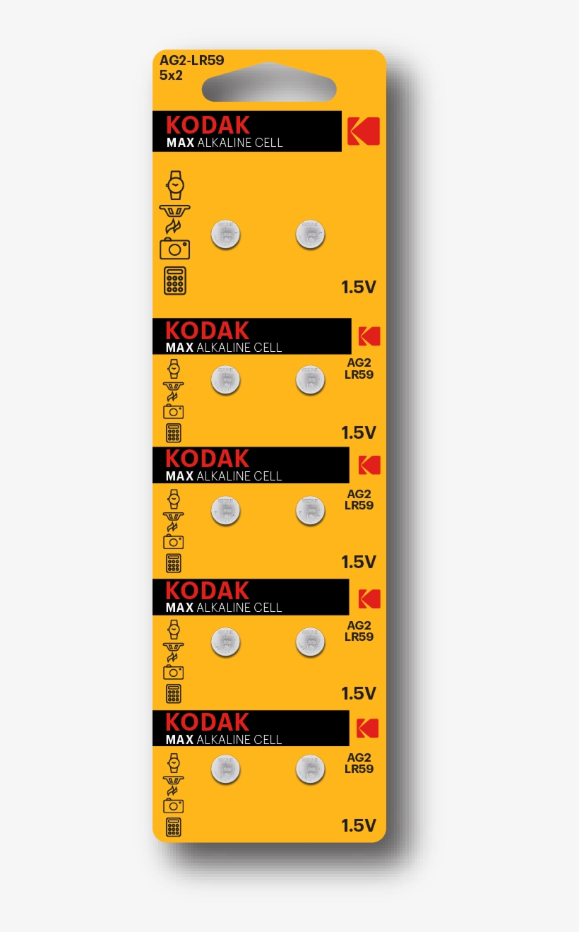 Kodak Alkaline Button Cells - Button Cell, transparent png #2775449