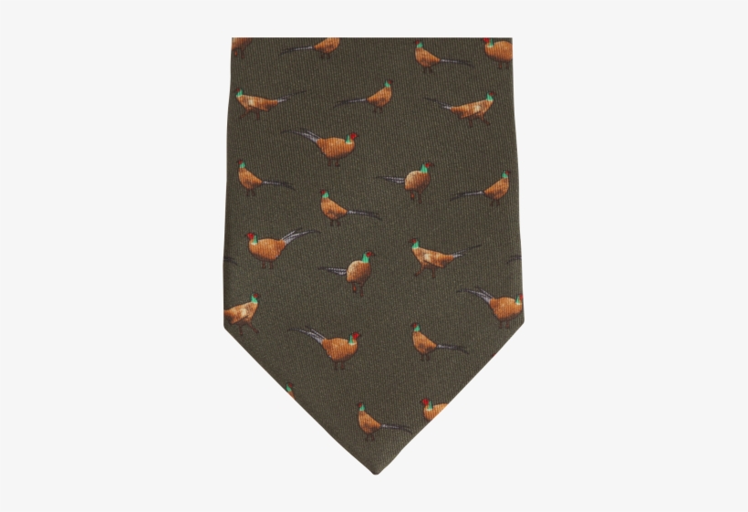 Green Animal Print Silk Tie - Necktie, transparent png #2775844