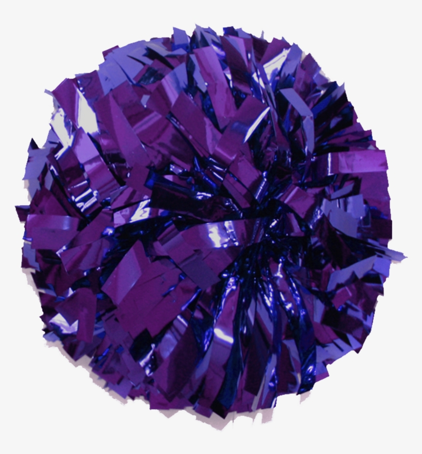 Metallic Dark Purple Pom - Cheerleading, transparent png #2776010