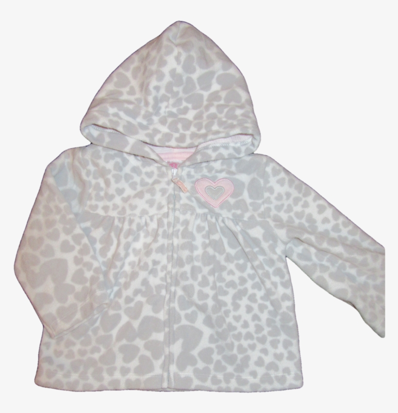 Baby Girls 12 Months Carters Fleece Zip-up Animal Print - Polar Fleece, transparent png #2776053