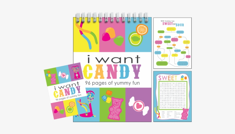 I Want Candy Activity Book - Iscream I Want Candy 96-page Activity Book With Picture, transparent png #2776093