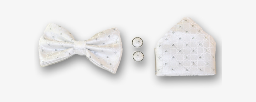 Bow Tie, Pocket Square & Cufflink Set - Formal Wear, transparent png #2776212