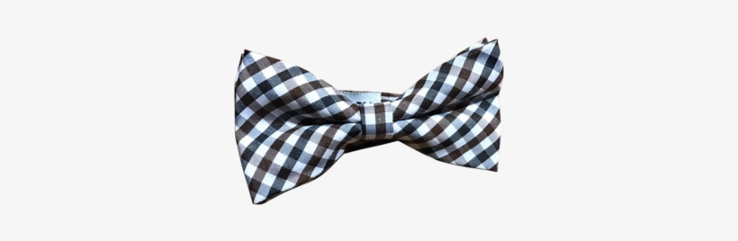 Hautebutch Brown & Black Checkered Bow Tie - Necktie, transparent png #2776233
